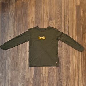 Levi's Kids Olive Green Long Sleeve Shirt, Size M (10-12)